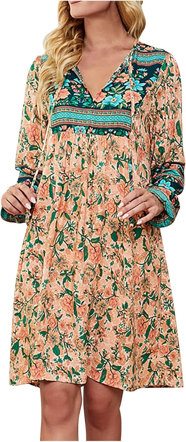 for Women Ladies Elasticized Shirt Patterned Long Sleeve Limp Racerback