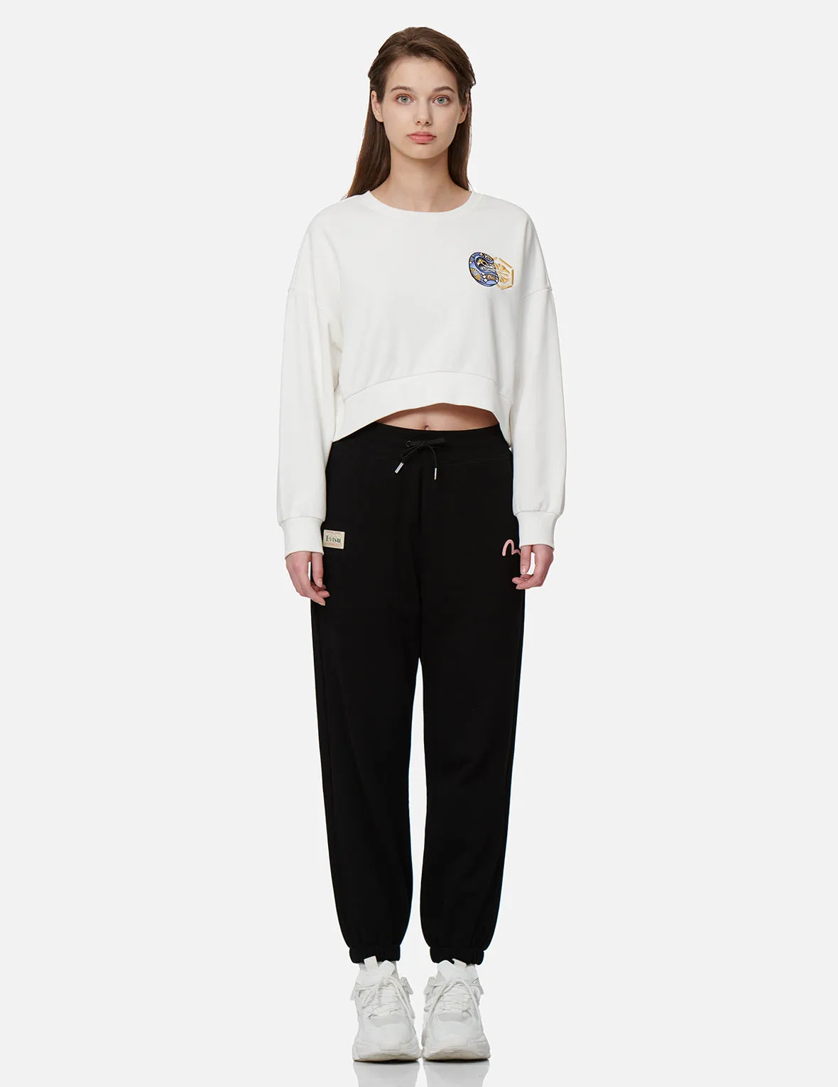 Fortune Cat and Daruma Double Daicock Print Sweatpants