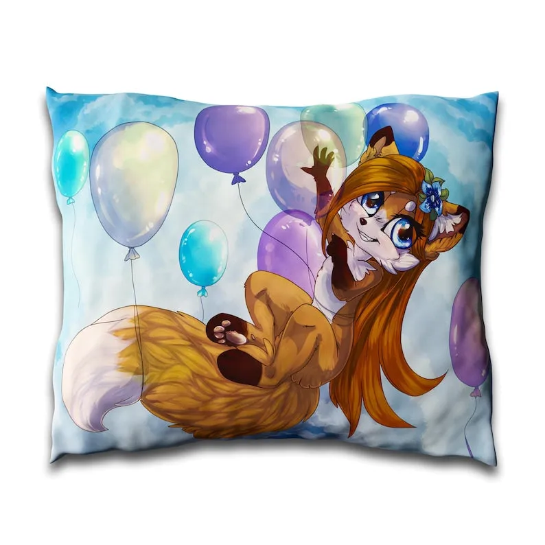 Fox Furry Printed US Standard Pillow Cover for Bed, Fox Pillowcase, Fox Nursery Decor, Soft Pillow, Accent Pillow, Decorative Pillow