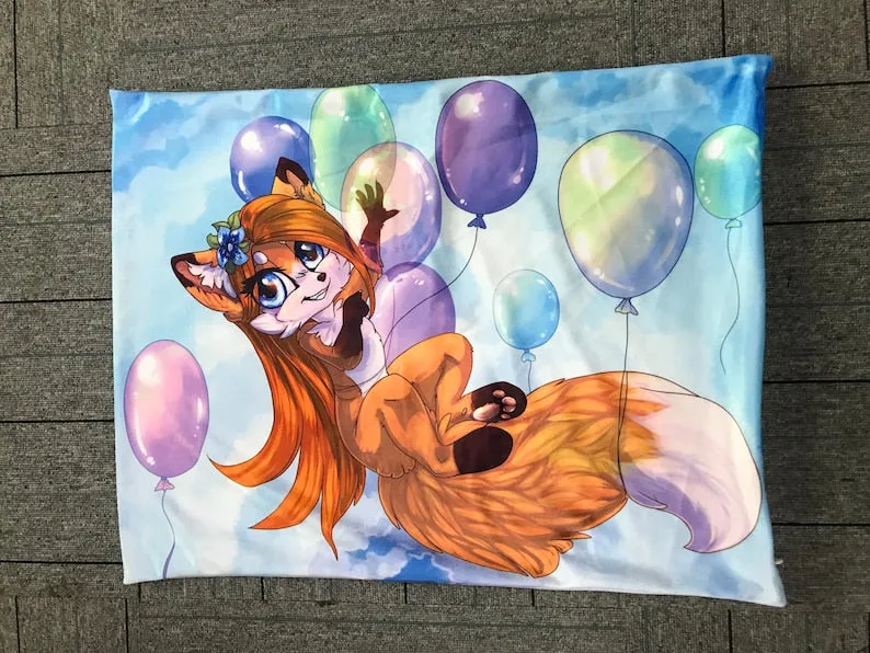 Fox Furry Printed US Standard Pillow Cover for Bed, Fox Pillowcase, Fox Nursery Decor, Soft Pillow, Accent Pillow, Decorative Pillow