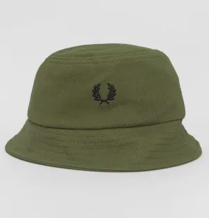Fred Perry Pique Bucket Hat Uniform Green