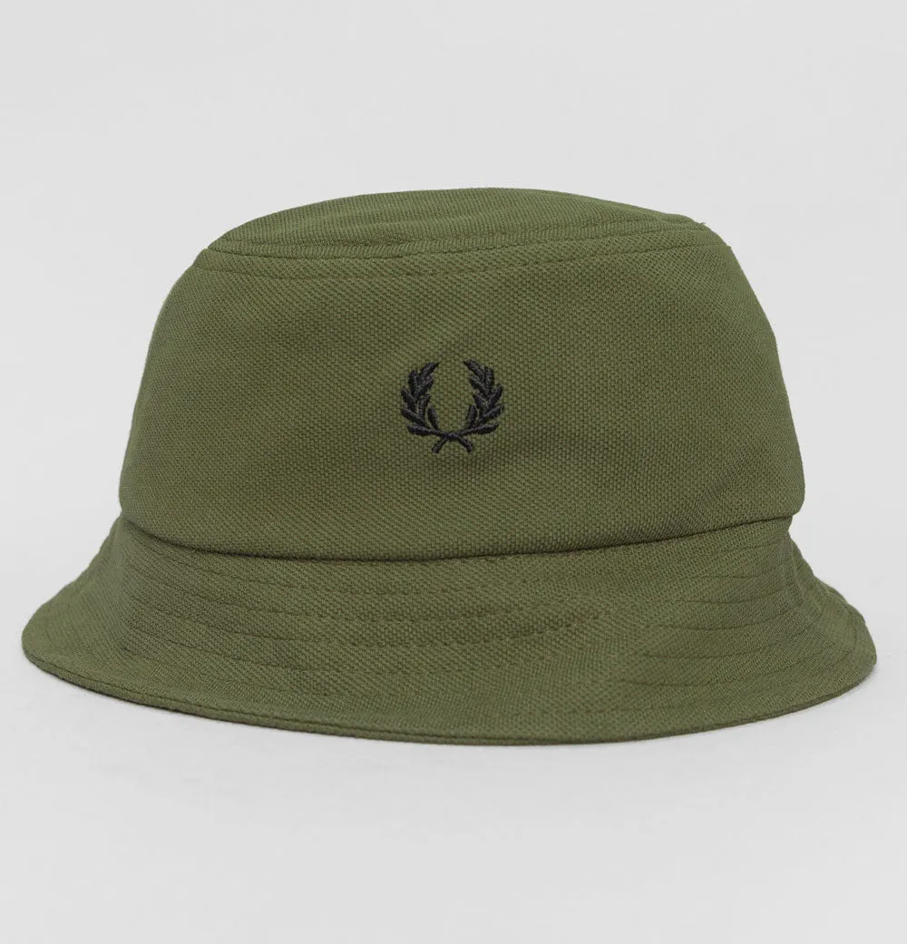 Fred Perry Pique Bucket Hat Uniform Green
