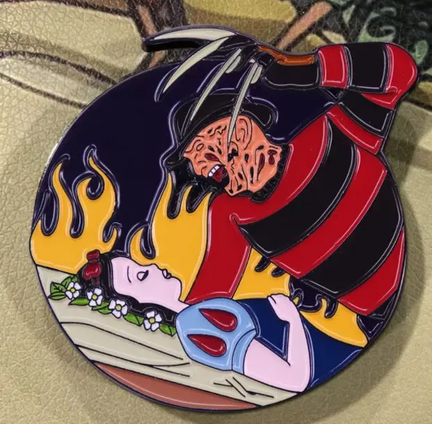 Freddy Krueger Snow White Mashup - Enamel Pin (Enamel Pins Near Me)