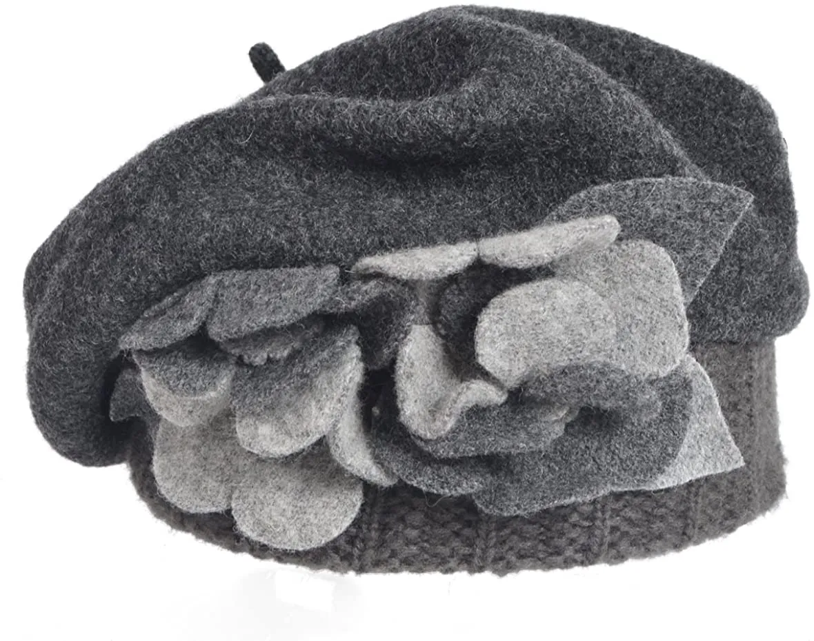 French Beret 100% Wool Beret Beanie Winter Hat