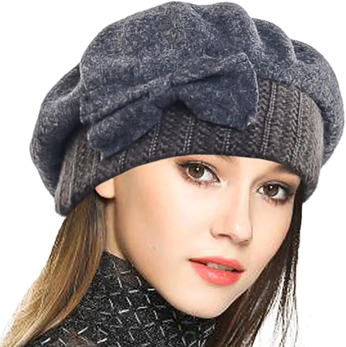 French Beret 100% Wool Beret Beanie Winter Hat