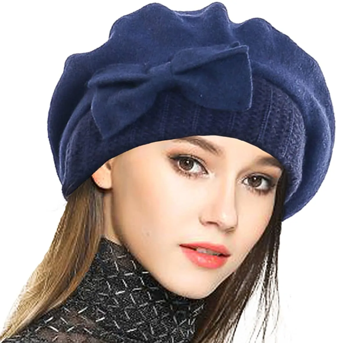 French Beret 100% Wool Beret Beanie Winter Hat
