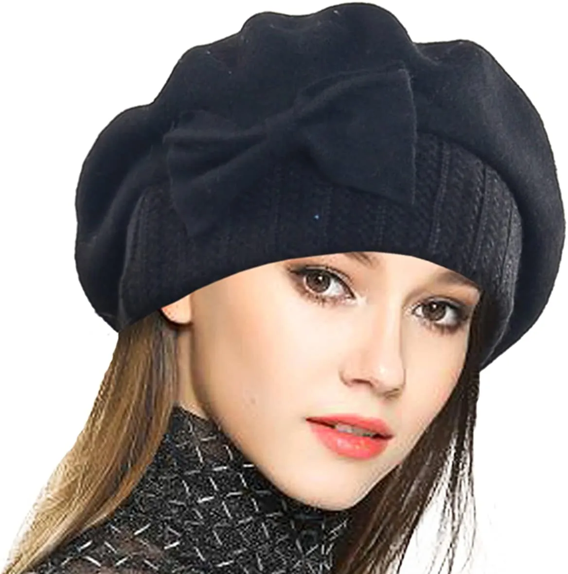 French Beret 100% Wool Beret Beanie Winter Hat
