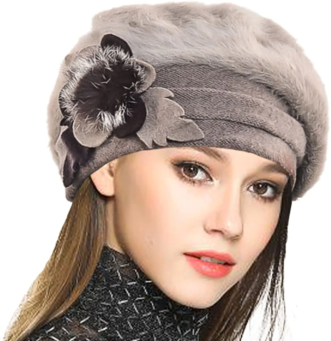 French Beret 100% Wool Beret Beanie Winter Hat