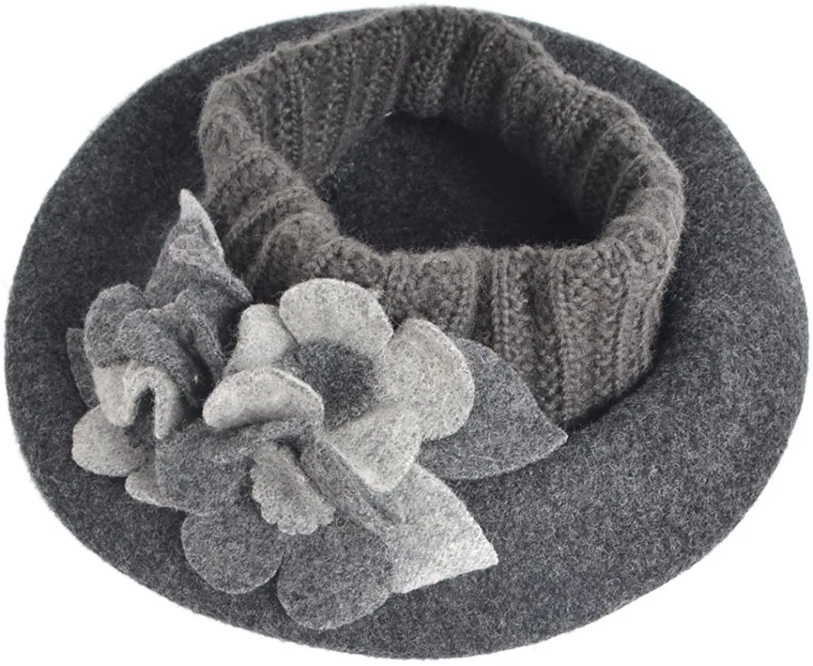French Beret 100% Wool Beret Beanie Winter Hat