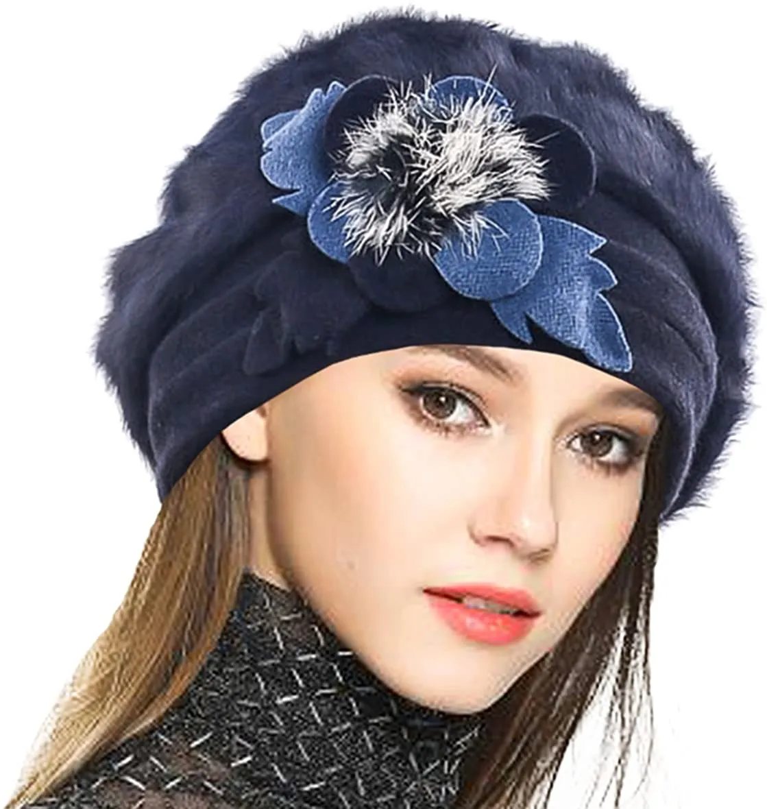 French Beret 100% Wool Beret Beanie Winter Hat