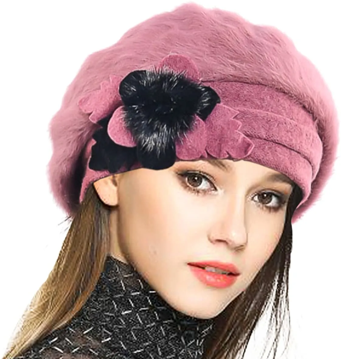 French Beret 100% Wool Beret Beanie Winter Hat