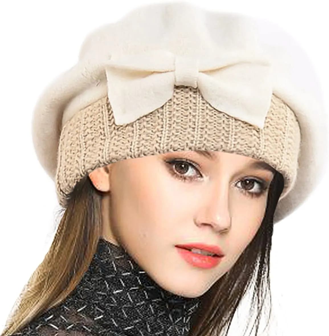 French Beret 100% Wool Beret Beanie Winter Hat
