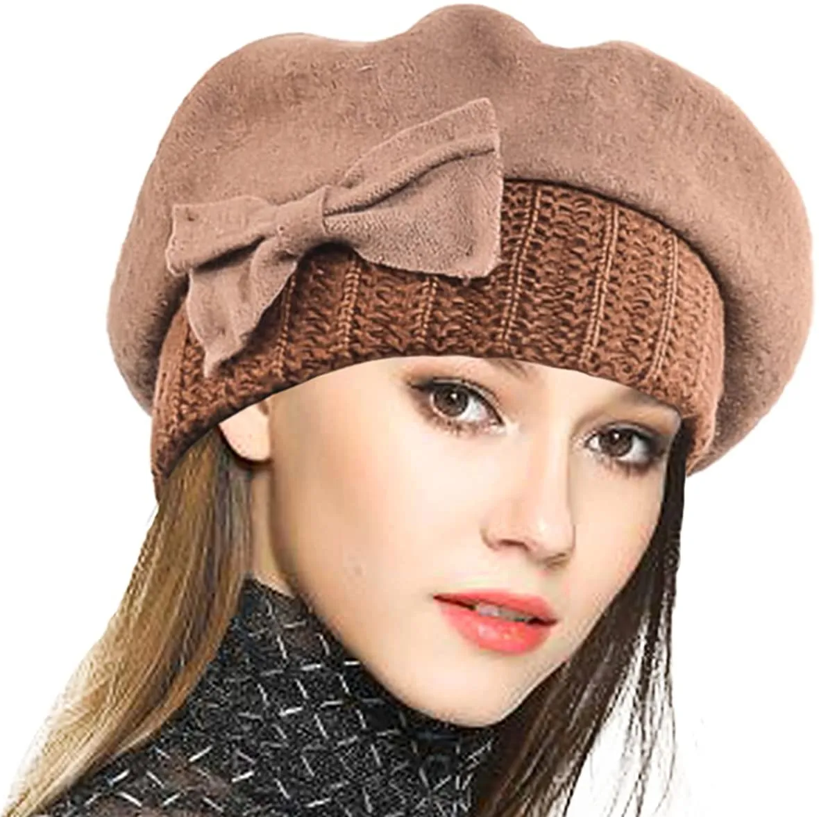 French Beret 100% Wool Beret Beanie Winter Hat