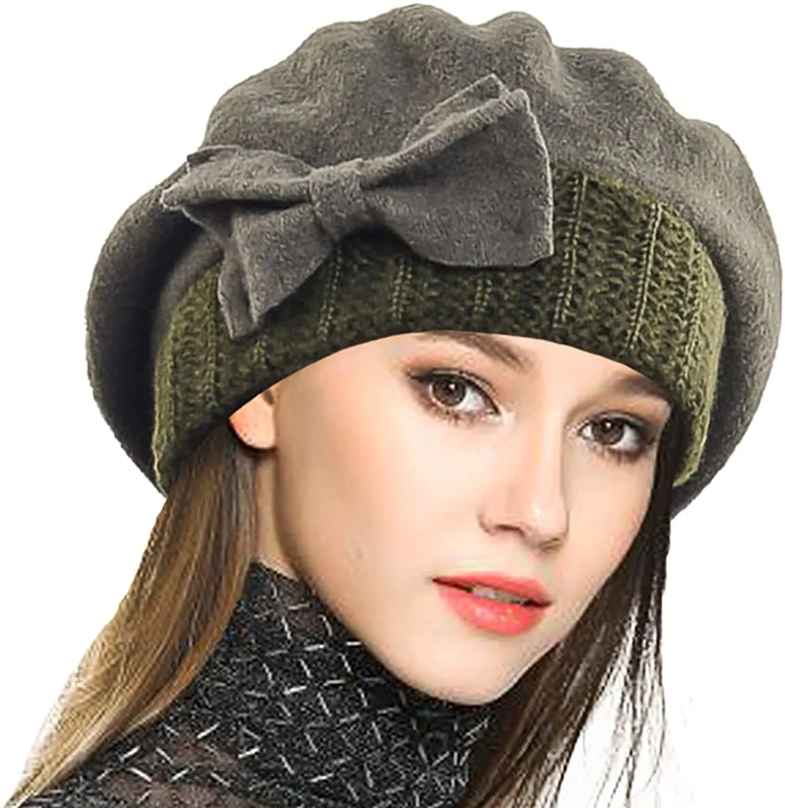 French Beret 100% Wool Beret Beanie Winter Hat