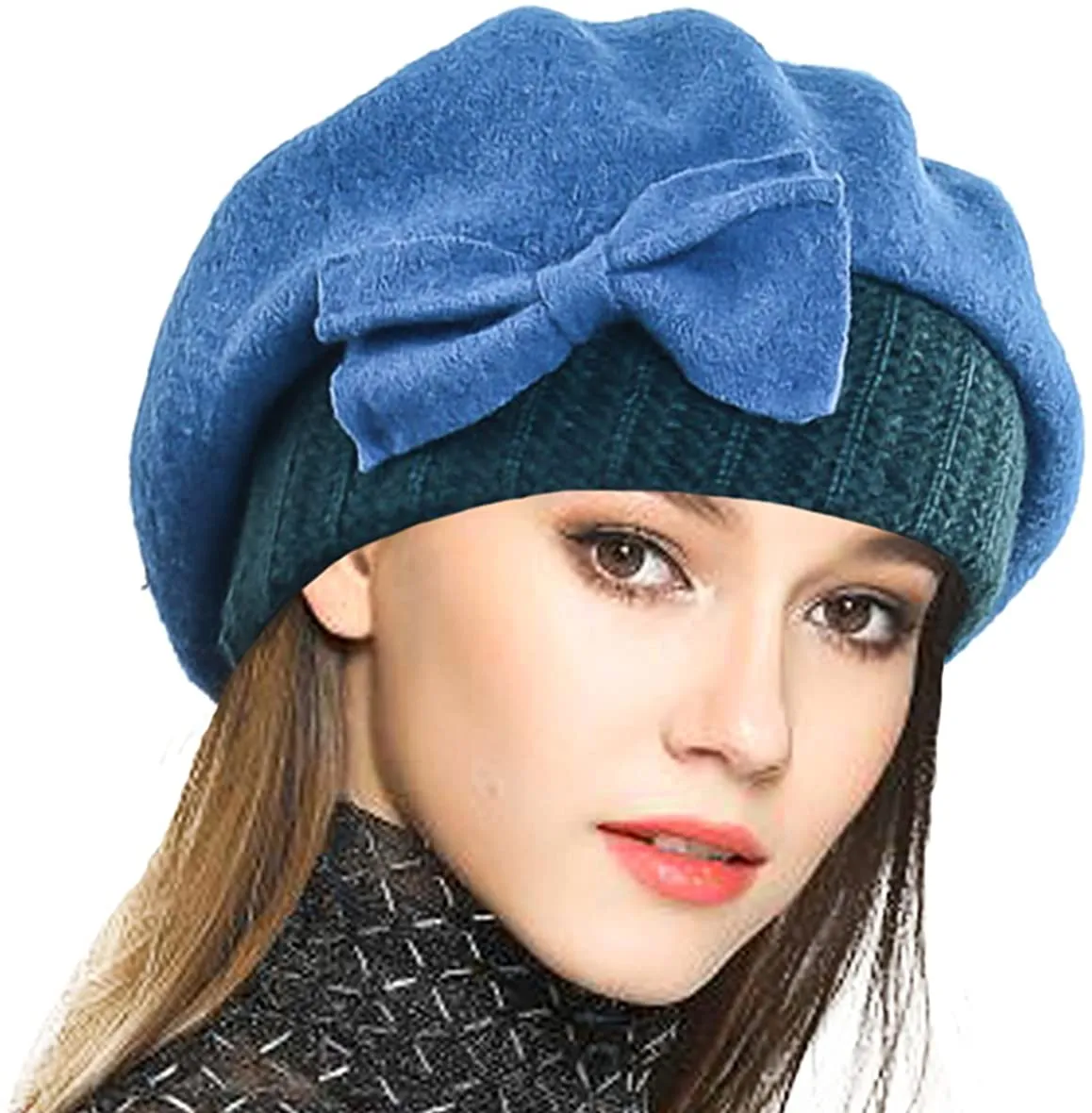 French Beret 100% Wool Beret Beanie Winter Hat
