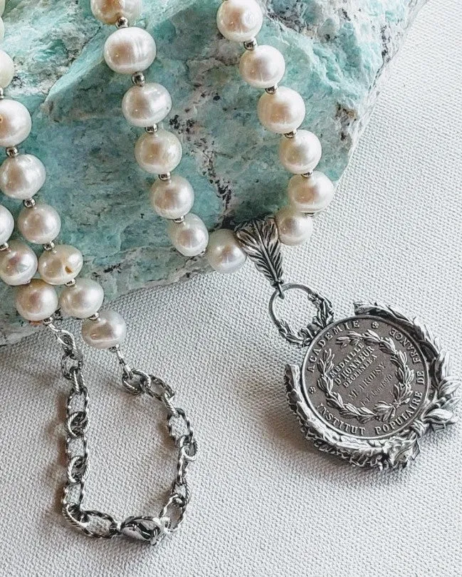 Freshwater Pearl Coin Necklace