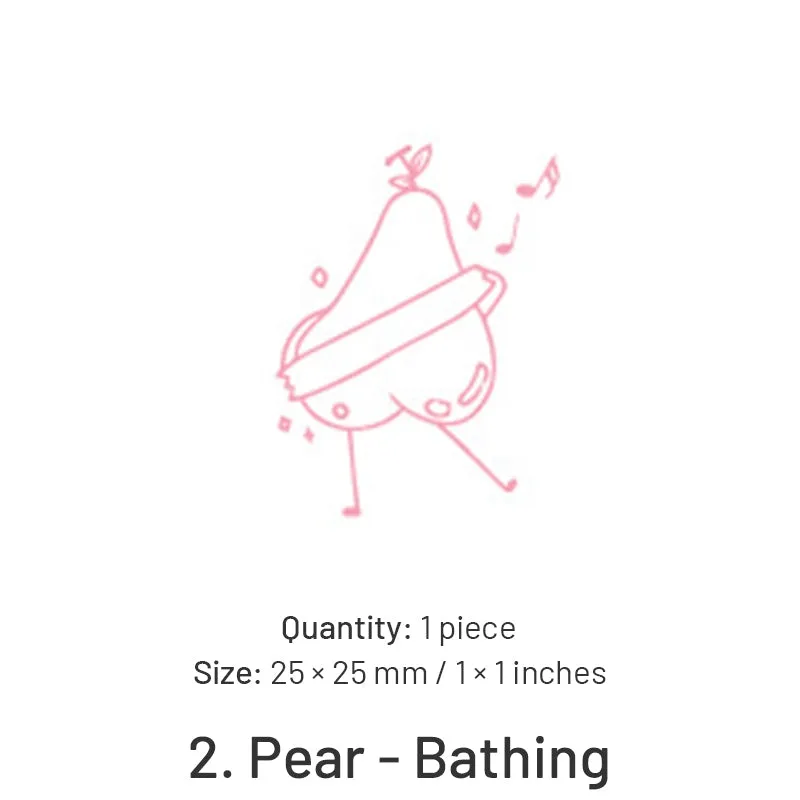 Fruit-themed Cute Cartoon Rubber Stamp