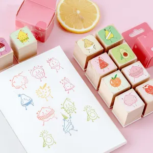 Fruit-themed Cute Cartoon Rubber Stamp