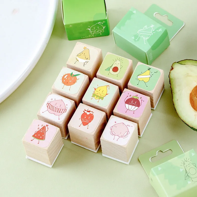 Fruit-themed Cute Cartoon Rubber Stamp