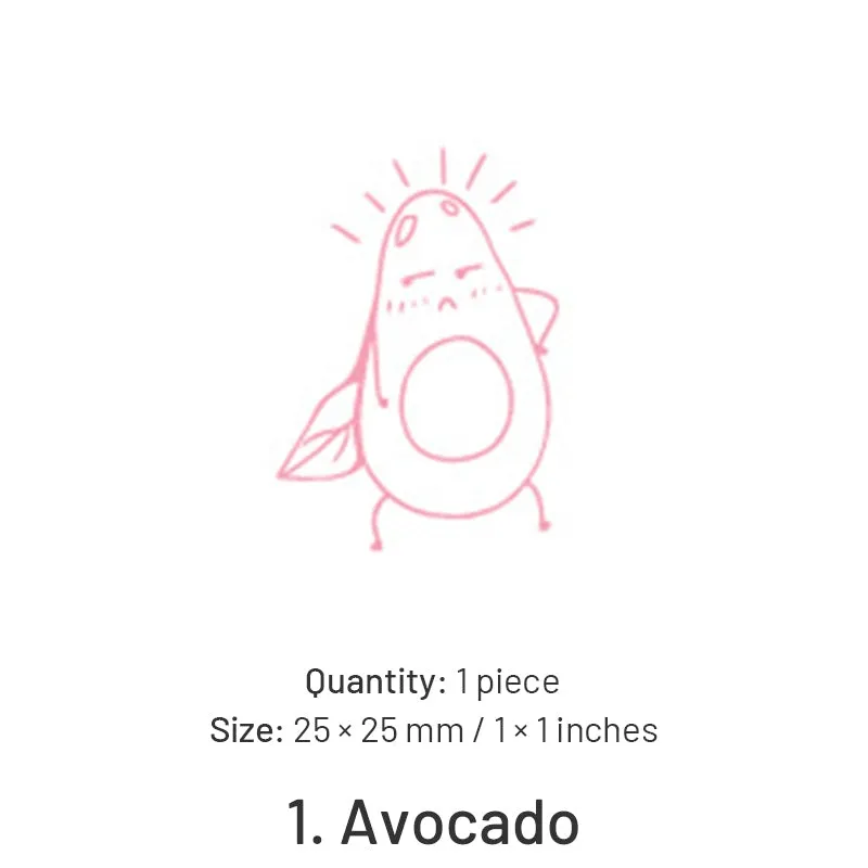 Fruit-themed Cute Cartoon Rubber Stamp