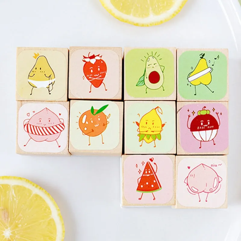Fruit-themed Cute Cartoon Rubber Stamp