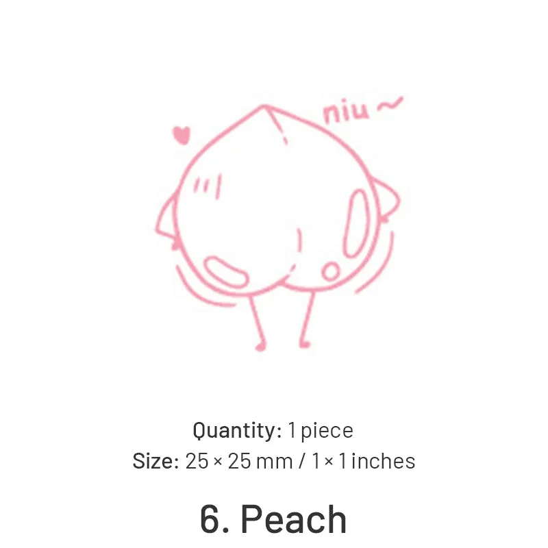 Fruit-themed Cute Cartoon Rubber Stamp