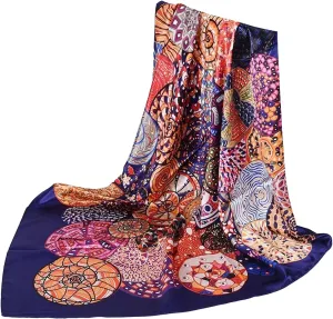 FUDERU Women Printed Boho Headband Feeling Scarves Silk Bandanas Bandana Scarf Womens Blanket Scarf Fall Winter