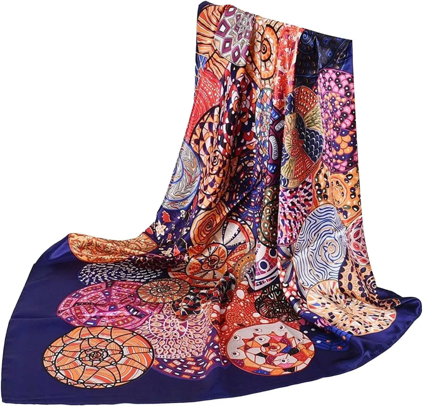FUDERU Women Printed Boho Headband Feeling Scarves Silk Bandanas Bandana Scarf Womens Blanket Scarf Fall Winter