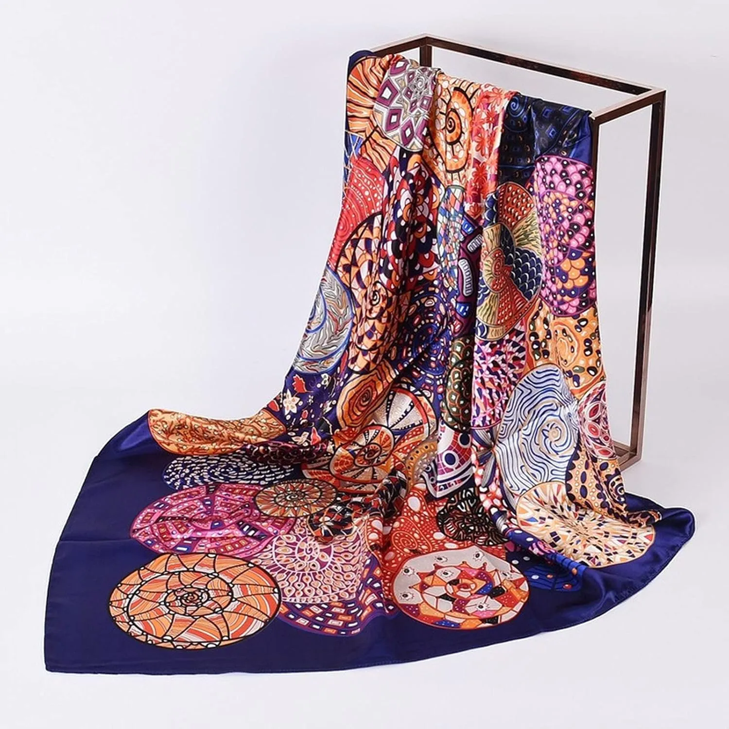 FUDERU Women Printed Boho Headband Feeling Scarves Silk Bandanas Bandana Scarf Womens Blanket Scarf Fall Winter