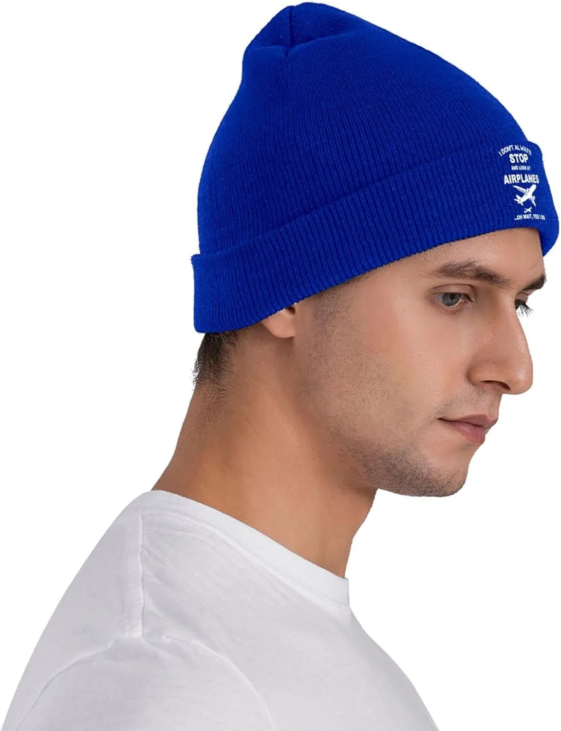 Funny Airplanes Airline Pilot Airplane Aircraft Lover Hat Beanie Hat Unisex Warm Winter Caps Soft Knitted Cuffed Cap