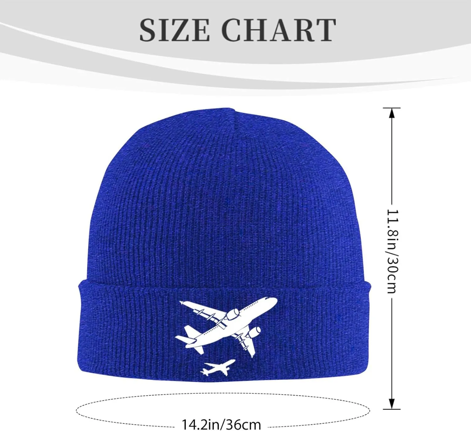 Funny Airplanes Airline Pilot Airplane Aircraft Lover Hat Beanie Hat Unisex Warm Winter Caps Soft Knitted Cuffed Cap