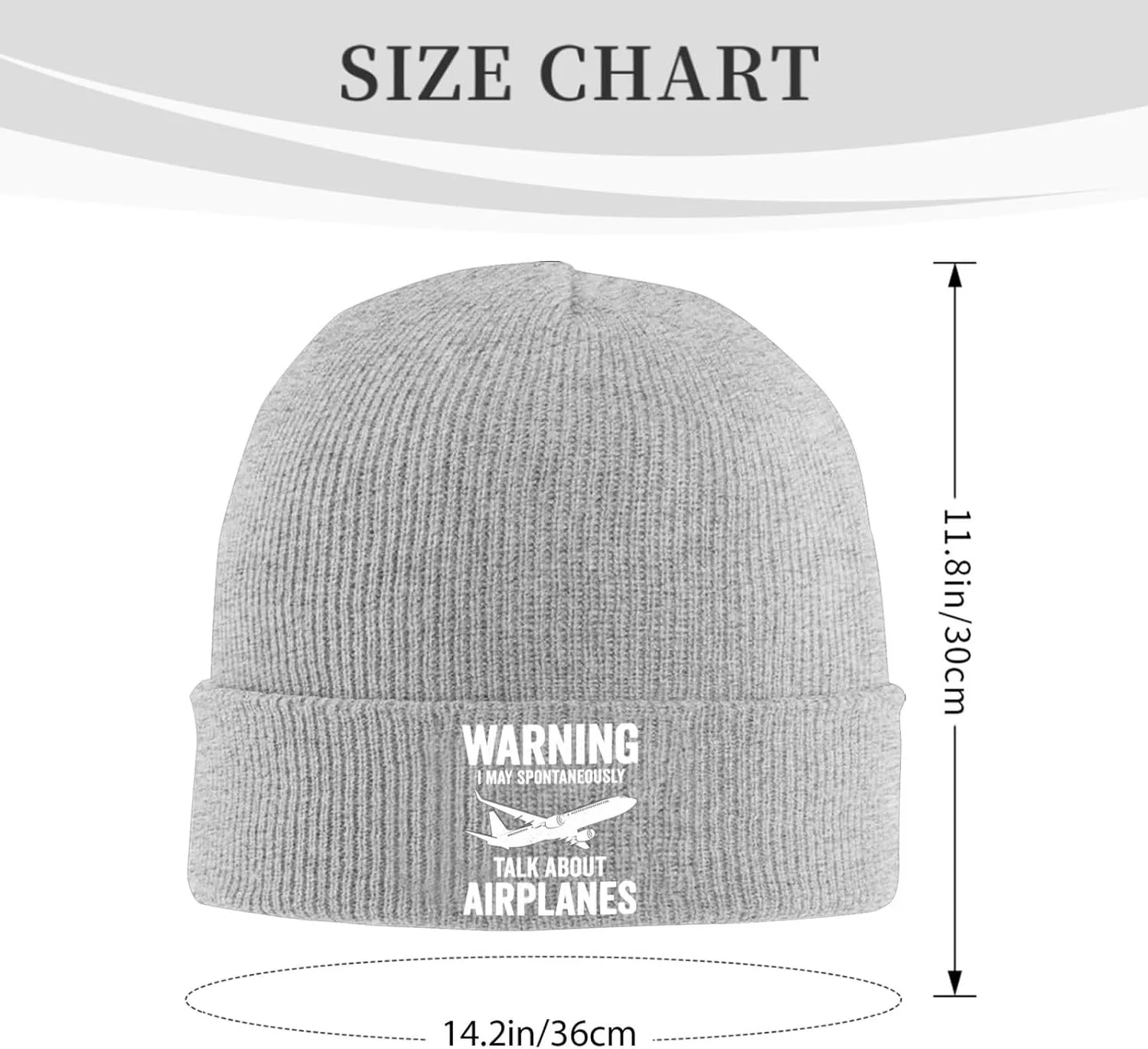 Funny Airplanes Airline Pilot Airplane Aircraft Lover Hat Beanie Hat Unisex Warm Winter Caps Soft Knitted Cuffed Cap