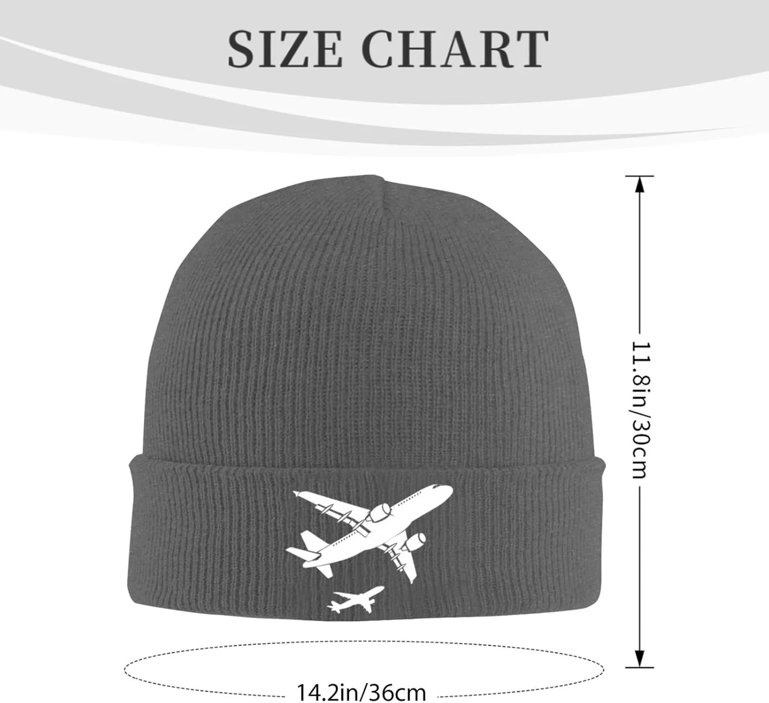 Funny Airplanes Airline Pilot Airplane Aircraft Lover Hat Beanie Hat Unisex Warm Winter Caps Soft Knitted Cuffed Cap