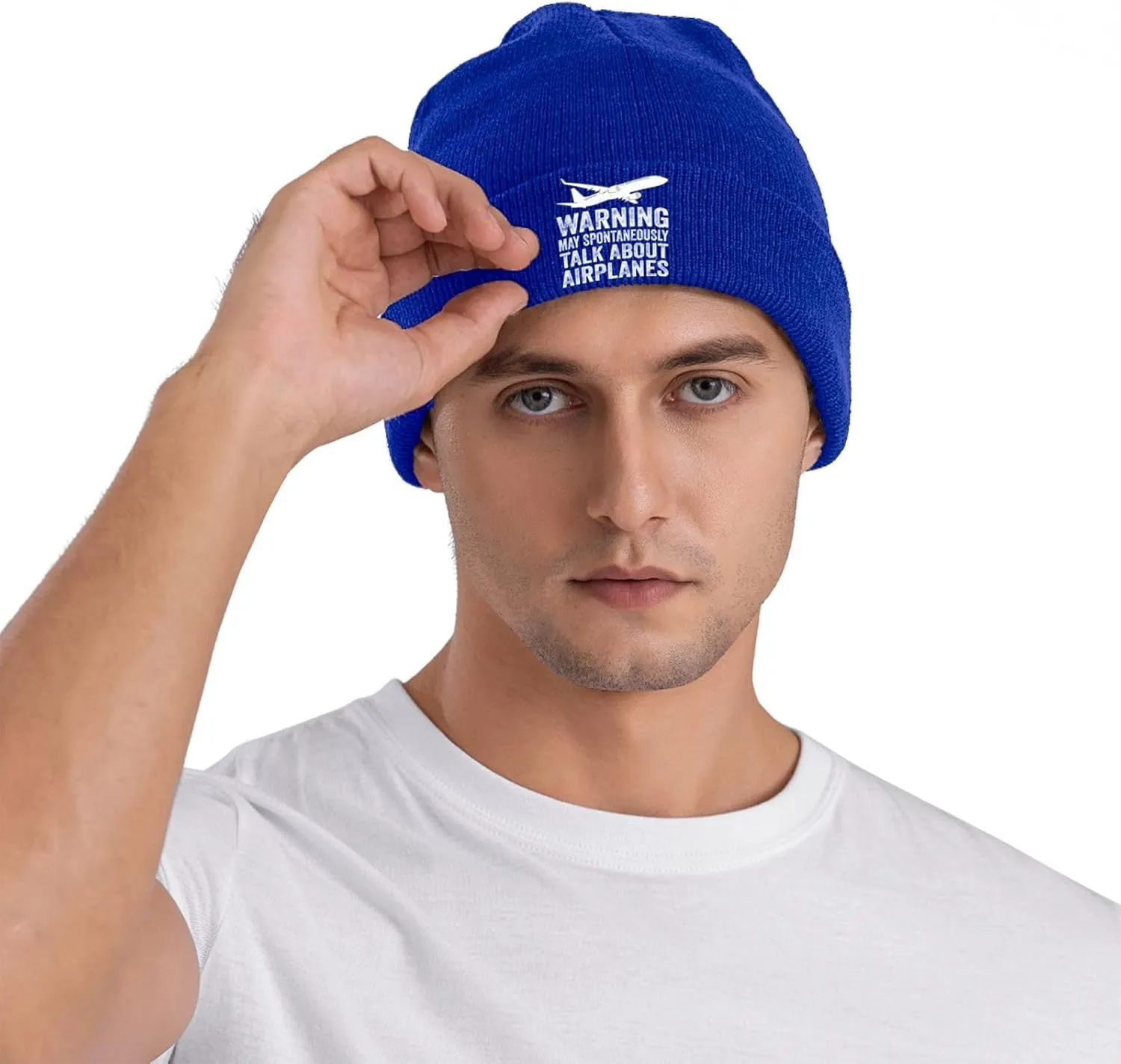 Funny Airplanes Airline Pilot Airplane Aircraft Lover Hat Men Warm Winter Hats Knit Cap Beanie Cap Beanies Watch Hat