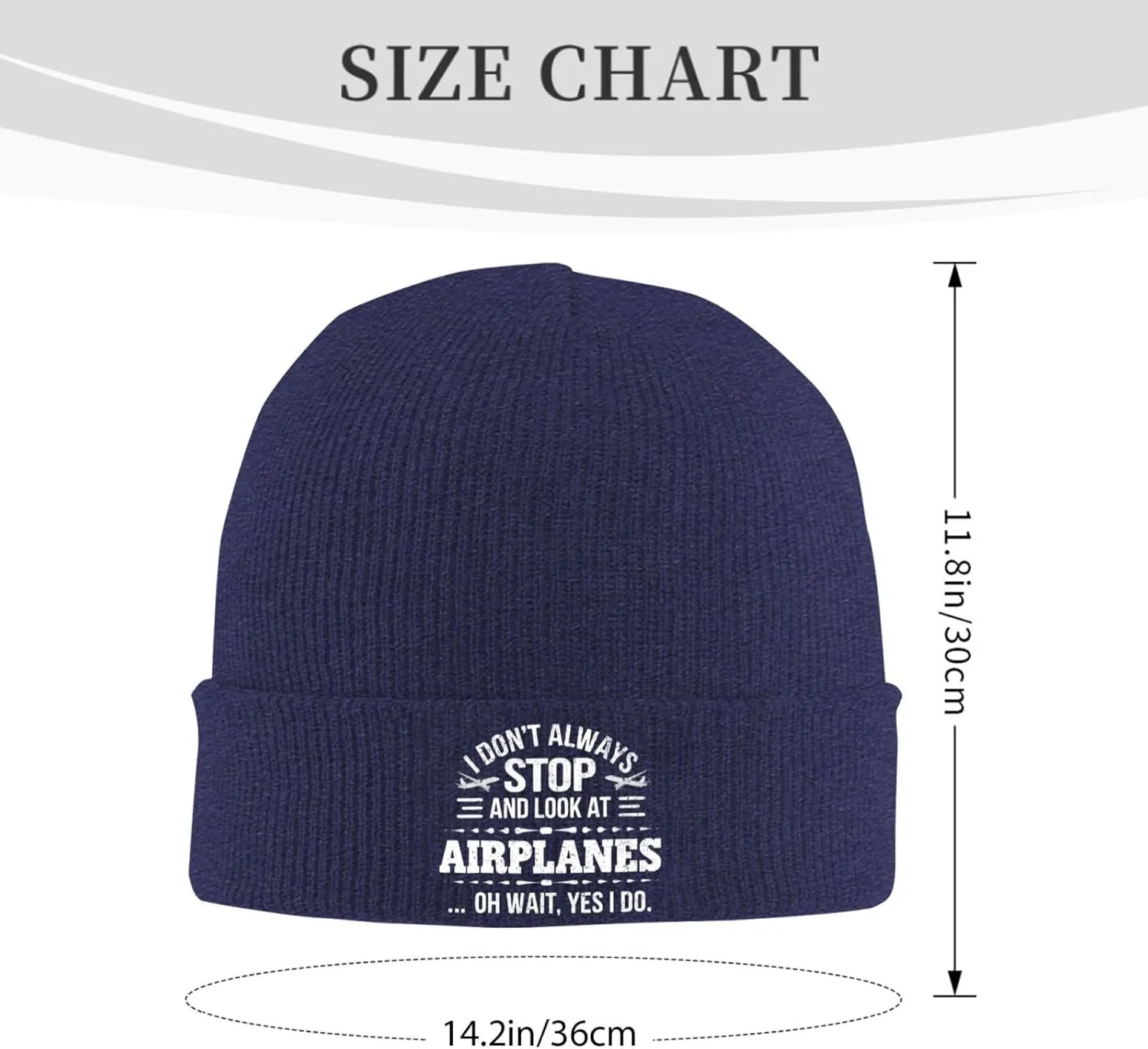 Funny Airplanes Airline Pilot Airplane Aircraft Lover Hat Slouchy Knit Beanie Hat Winter Soft Warm Skull Beanies Cap