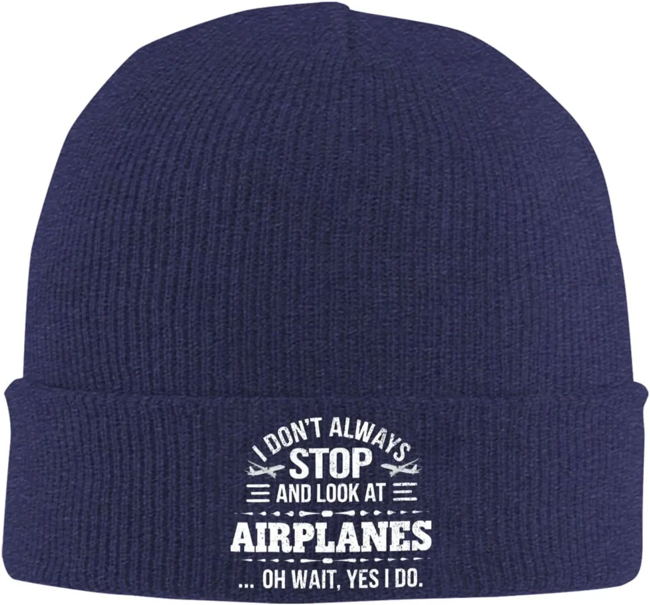 Funny Airplanes Airline Pilot Airplane Aircraft Lover Hat Slouchy Knit Beanie Hat Winter Soft Warm Skull Beanies Cap