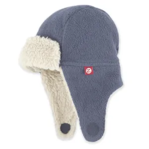 Furry Fleece Trapper Hat - Denim Navy