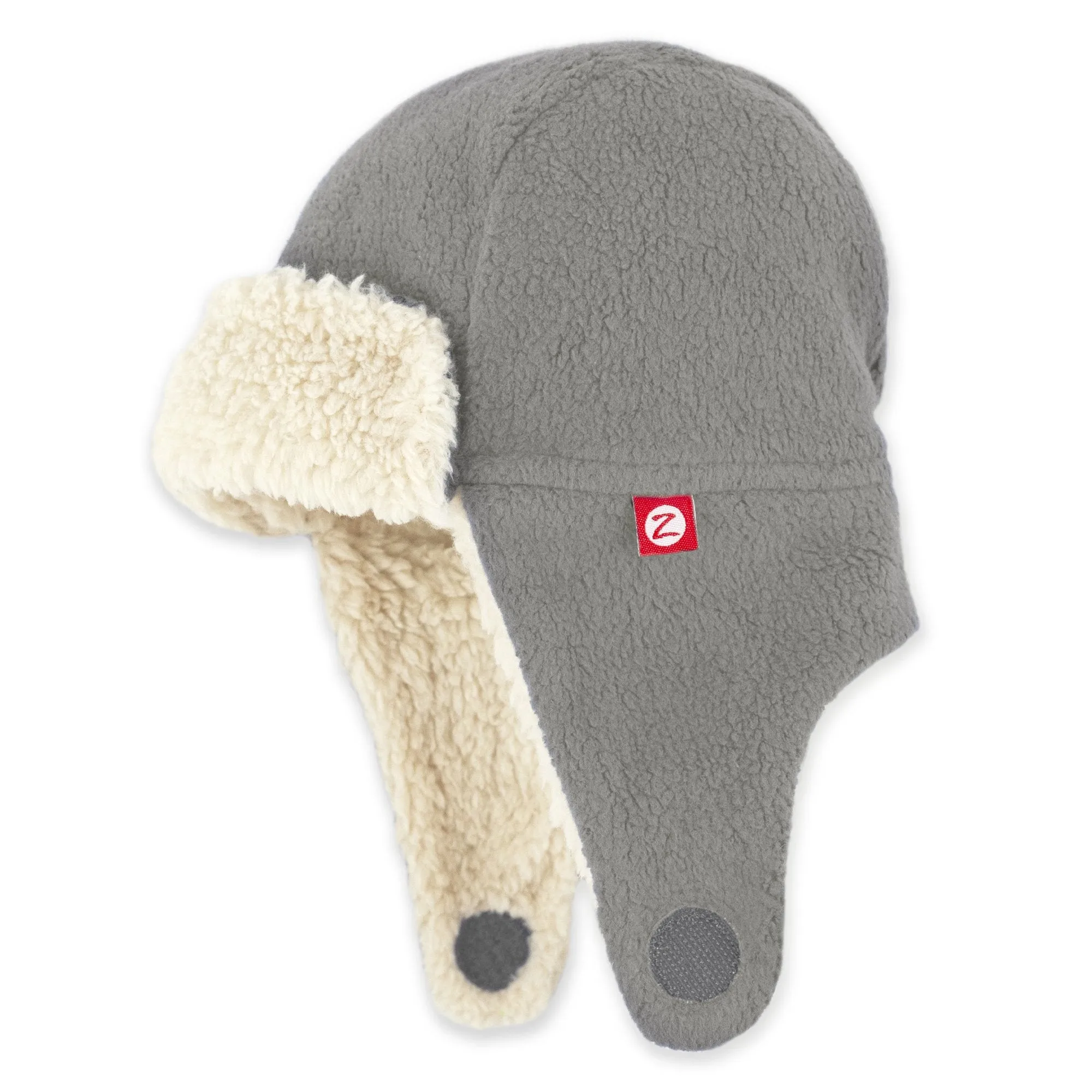 Furry Fleece Trapper Hat - Gray