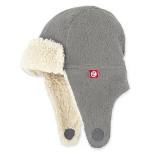 Furry Fleece Trapper Hat - Gray