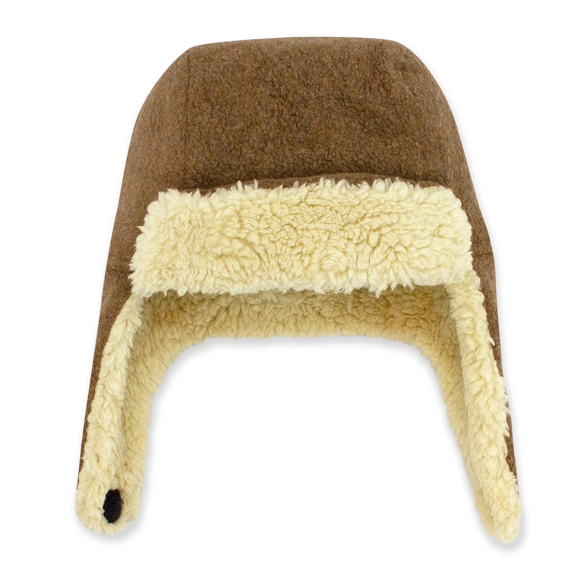Furry Fleece Trapper Hat - Heather Mocha