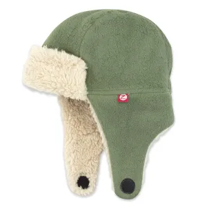 Furry Fleece Trapper Hat - Olive