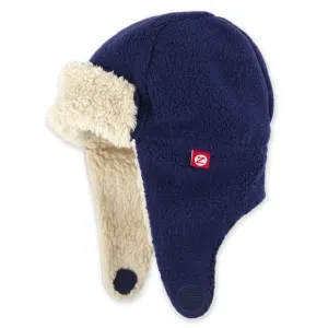 Furry Fleece Trapper Hat - True Navy