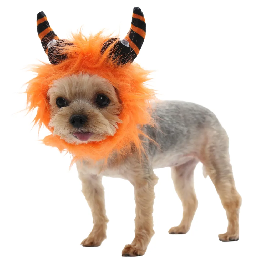 Furry Monster Hat Orange