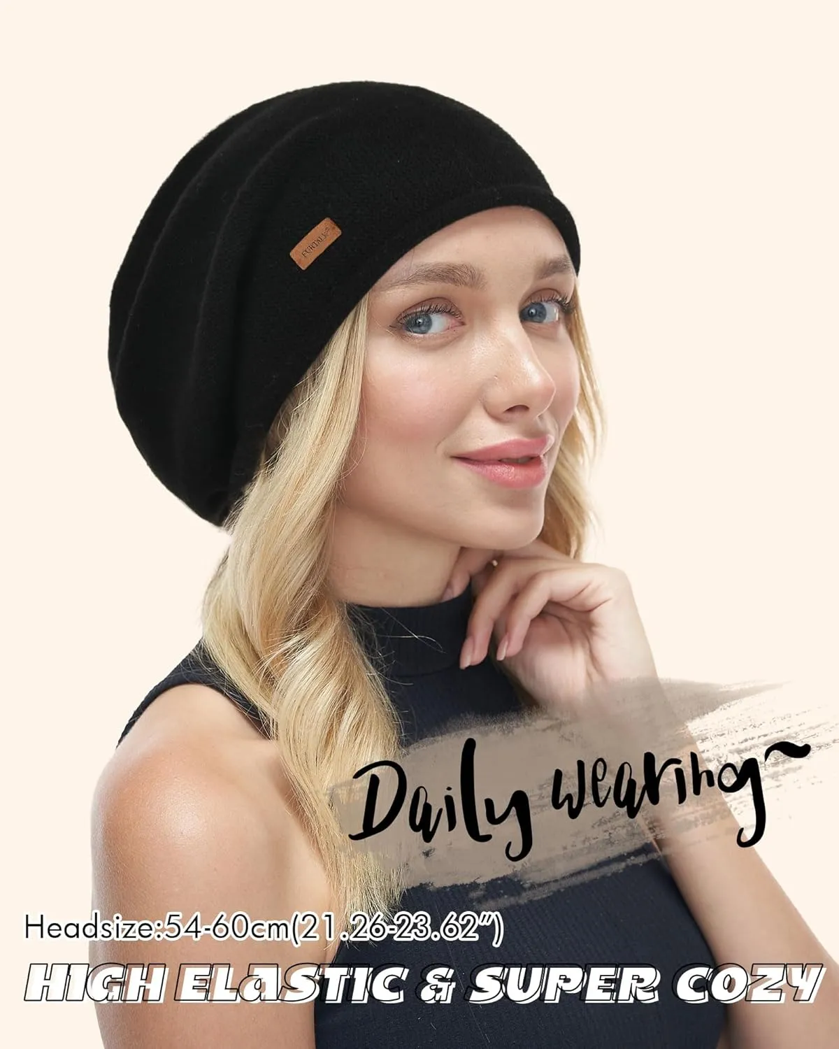 FURTALK Slouchy Beanies for Women Winter Hats Soft Warm Beanie Hat Ladies Knitting Skull Beanies