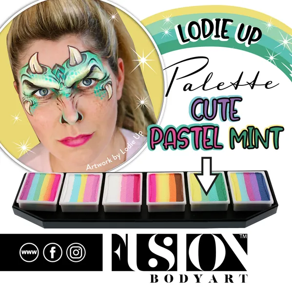 Fusion Body Art | Lodie Up Face Painting Palette - Cute Pastel Rainbow