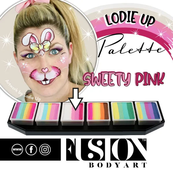 Fusion Body Art | Lodie Up Face Painting Palette - Cute Pastel Rainbow