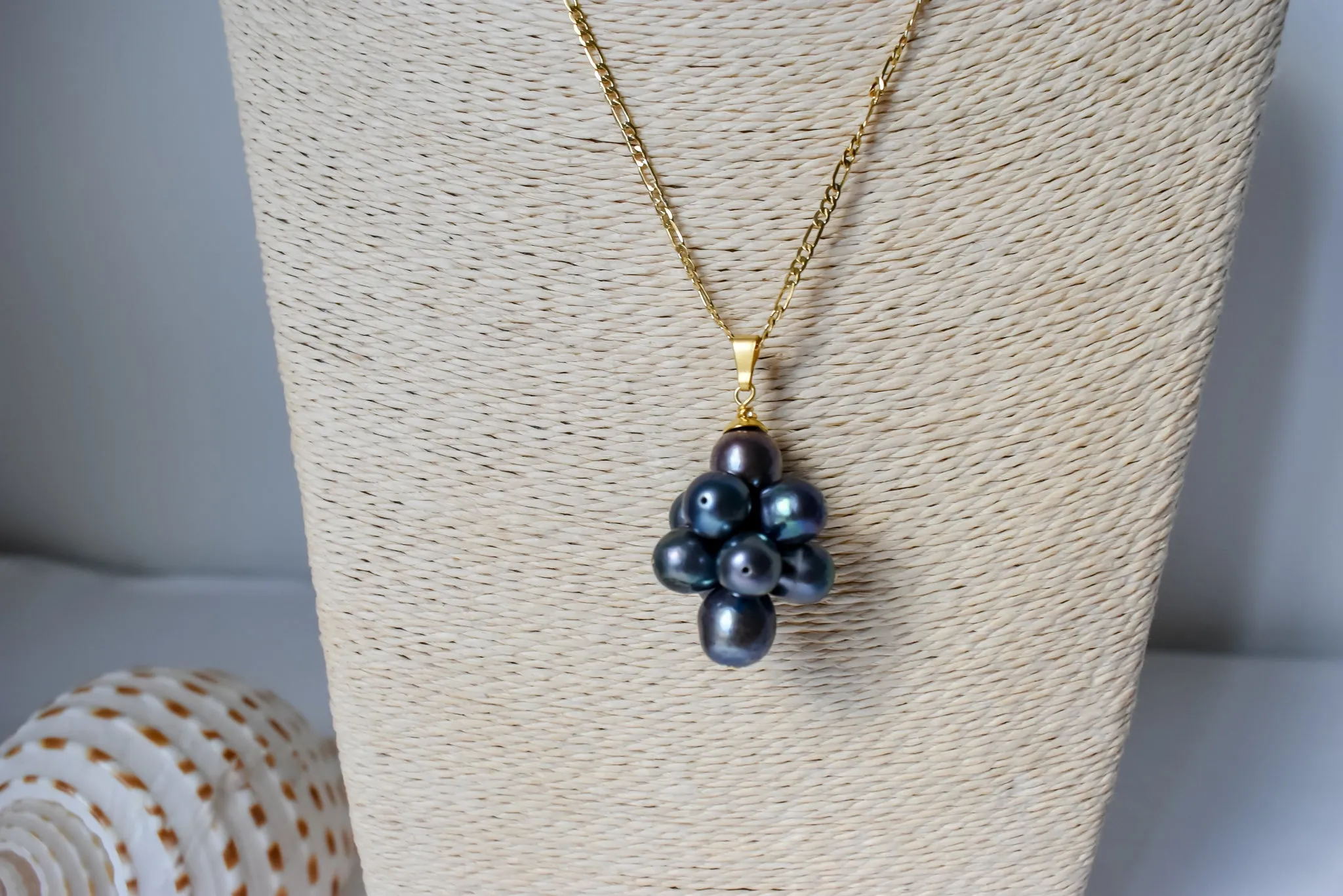 GABRIELLA NECKLACE - Grape Clustered Pearl Necklace