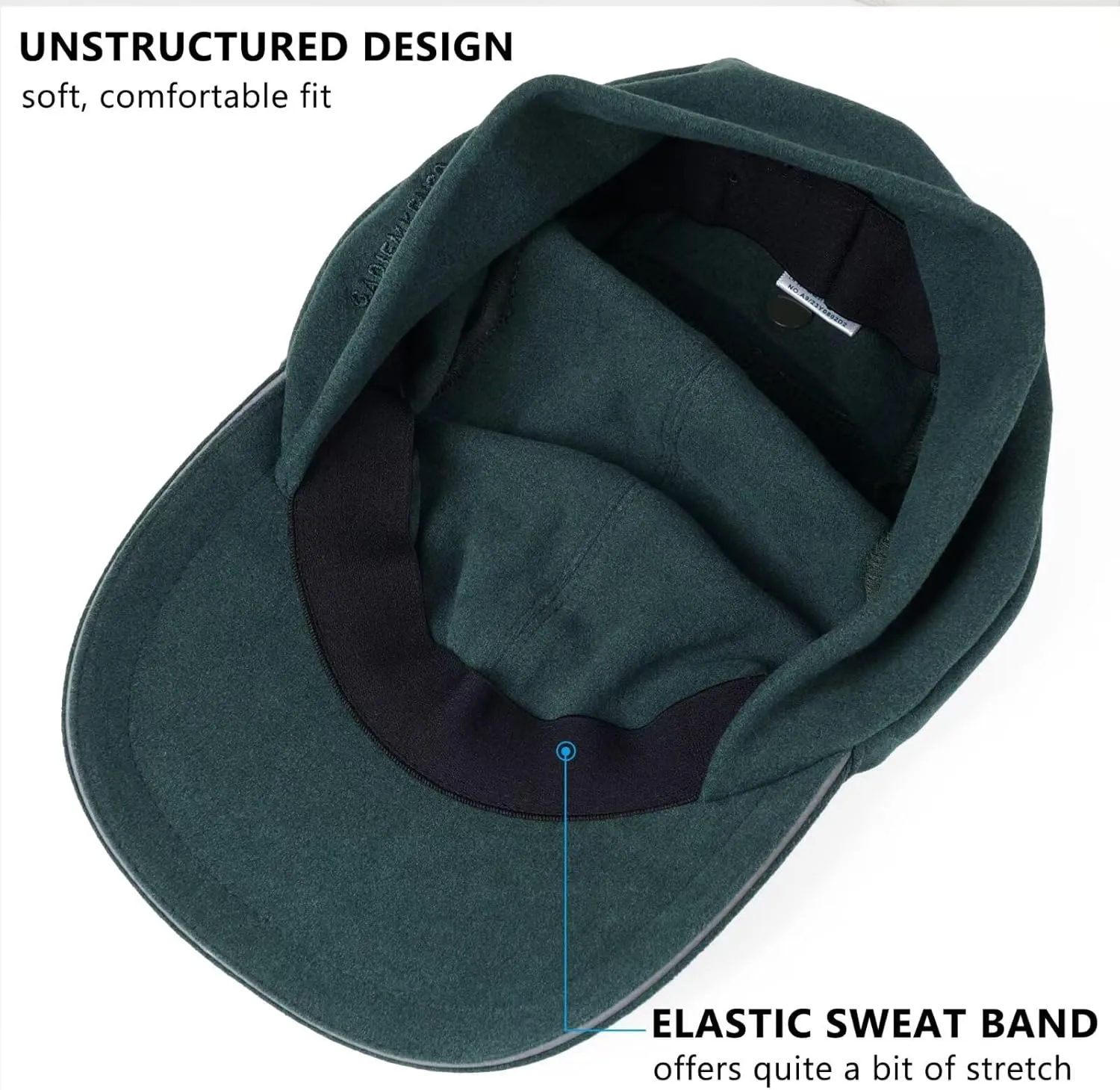 GADIEMKENSD Women's Winter Reflective Fleece Ponytail Hat with Drop Down Ear Warmer