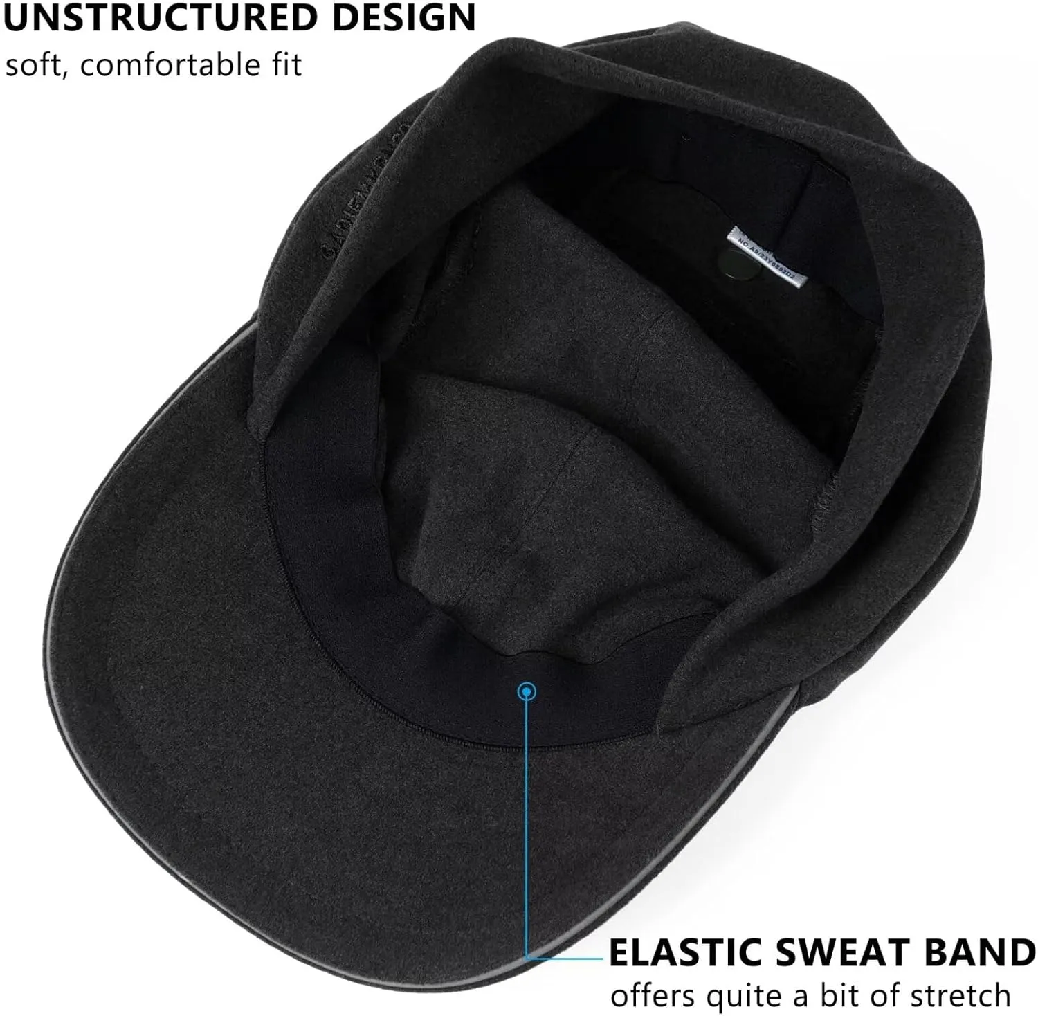 GADIEMKENSD Women's Winter Reflective Fleece Ponytail Hat with Drop Down Ear Warmer