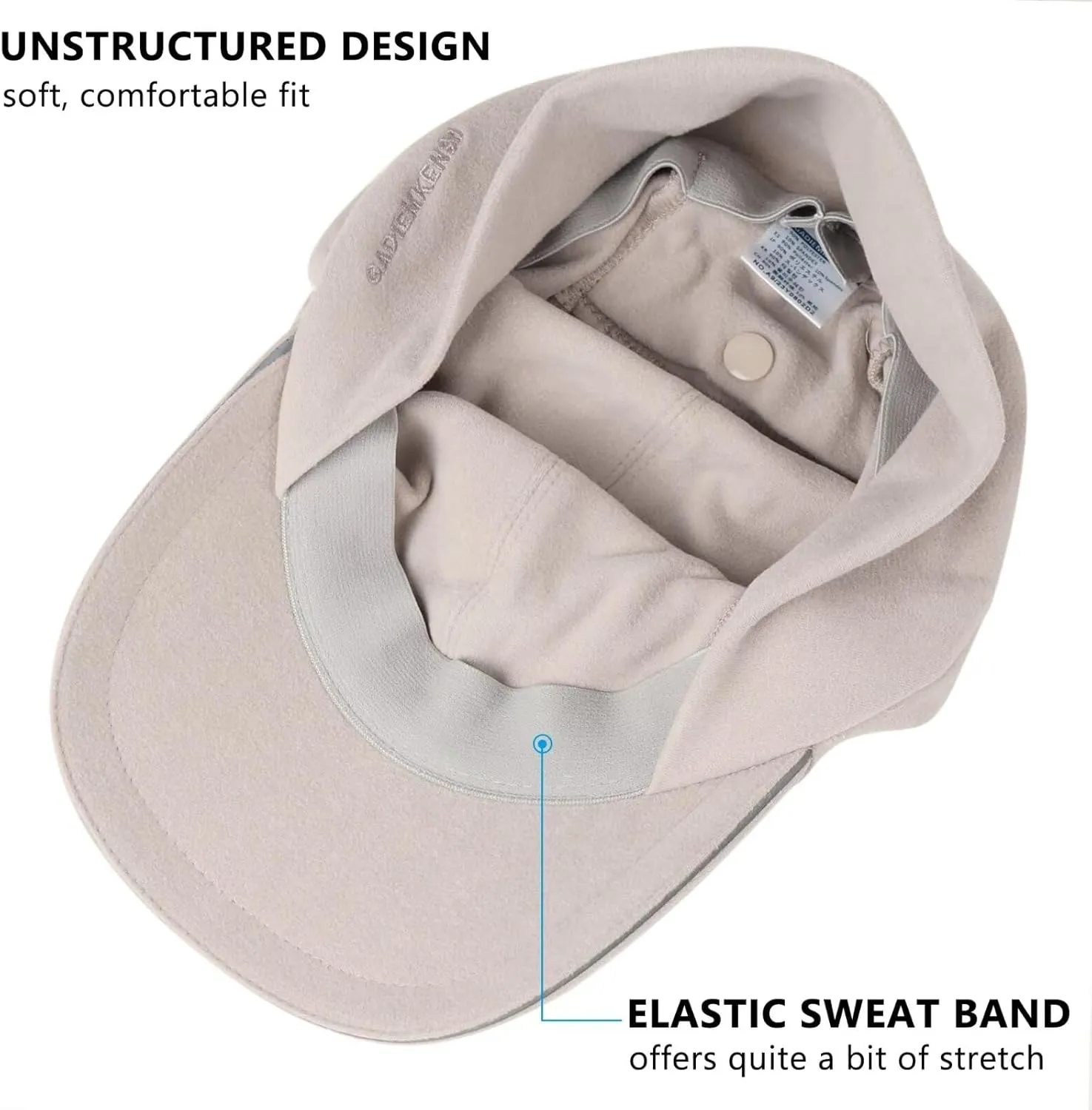 GADIEMKENSD Women's Winter Reflective Fleece Ponytail Hat with Drop Down Ear Warmer